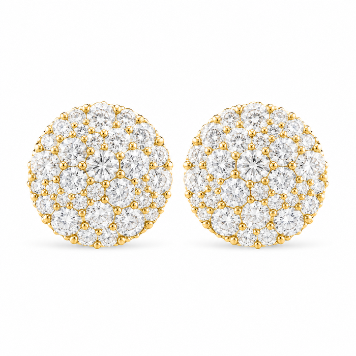 Signature Diamond Cluster Stud Earrings